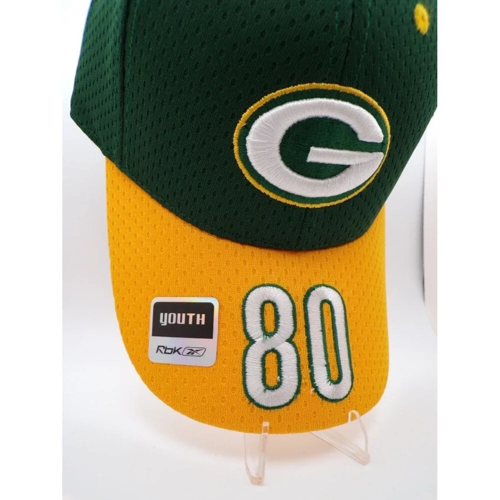 Green Bay Packers Boys Youth RBK Embroidered 80 Baseball Cap Driver